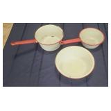 Vintage  Enamelware Pans