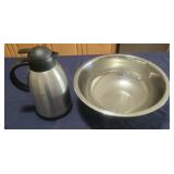 Stainless Steel Mixing Bowl & Thermal Carafe