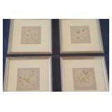 Four Flowering Tree Matching Frame Prints