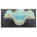 Vintage Fenton Two-Toned  Milk Glass Dish