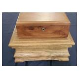 2 Small Wooden Jewelry/Trinket Boxes