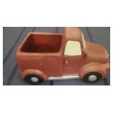 Ceramic Planter Shaped into Vintage Red Truck
