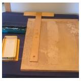 Drafting T-Square, & Drawing Instrument Set