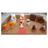 set of 5 salt and pepper shakers