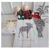 Christmas decor rabbits, signs, tree toppers