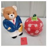 cookie jar ornament and bear