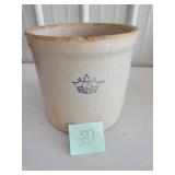 2 gallon crock, crown, cracked