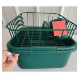 2 wash tubs and dish drainer