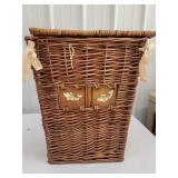 Fishing theme woven clothes hamper