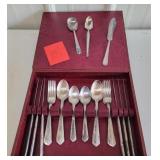 place setting of 6 Marathon silver plate