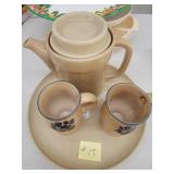 Pfaltzgraff cups, pitcher  and serving platter