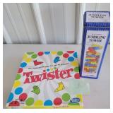 games, twister and jumbling tower