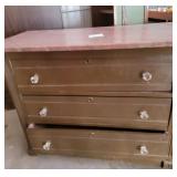 3 drawer cabinet with granite top