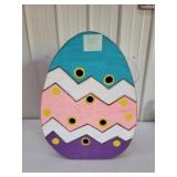 wood Easter egg lights up