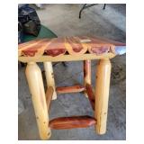 Cedar side table 24" w x 24" tall