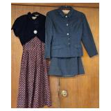 Vintage Ladies Suit Jacket & Skirt & Dress