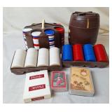 Poker Chips & Decks of Playing Cards
