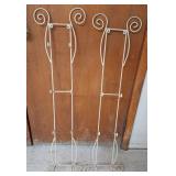 2 White Metal Plate Holders