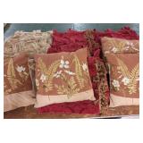 Heavy Drapery Panels & Throw Pillows