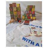 Vintage Toys, Wooden Blocks, Balls & Jacks