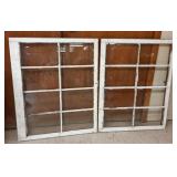 2 Wooden Eight-Pane Windows