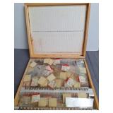 Microscope Slides w/Wood Box
