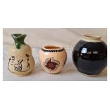 Stoneware Sake Bottle, Southwest Vase