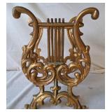 Brass Lyre Shaped Music Book Holder