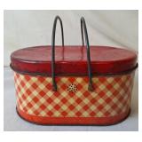 Vintage Red Plaid Lunch Box