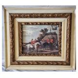 Equestrian Hunt Scene Framed Print, Vintage
