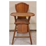 Wooden High Chair, Vintage