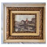 Equestrian Fox Hunt Scene Framed Print