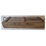 Wood Ammo Box w/Rope Handles