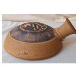 Southwestern Stoneware Water Vessel Flat Flask