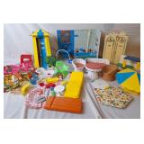 Barbie Wardrobe, Play Wicker Furniture & Bathroom