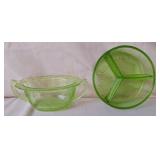 Green Uranium Depression Glass