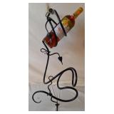 Twisted Metal Hanging Wine Bottle Holder