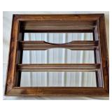 Wood Shadowbox Shelf w/Mirror
