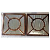 2 Elements Geometric Wall Mirrors