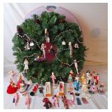 Wreath w/Hallmark Barbie Ornaments