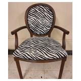 Occasional Arm Chair w/Zebra Print