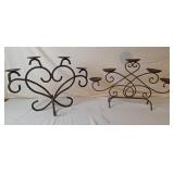 2 Wrought Iron Candelabras