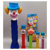 Pez Clown Bank & Pez Clown Dispensers w/Feet