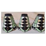 3 Stained Glass Lamp Shades