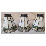 3 Stained Glass Lamp Shades