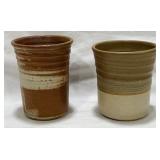 S . Shafer hand thrown tumblers/pencil cups