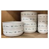 Longaberger Heritage Green bowls & sauce cups