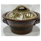 S. Shafer pottery 9x4 covered dish
