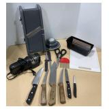 Knife Sharpener, Knives, Food slicer & Cutting