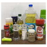 Cooking Oil, Season Salt, Salt & Pepper